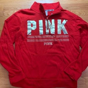 Pink quarter zip